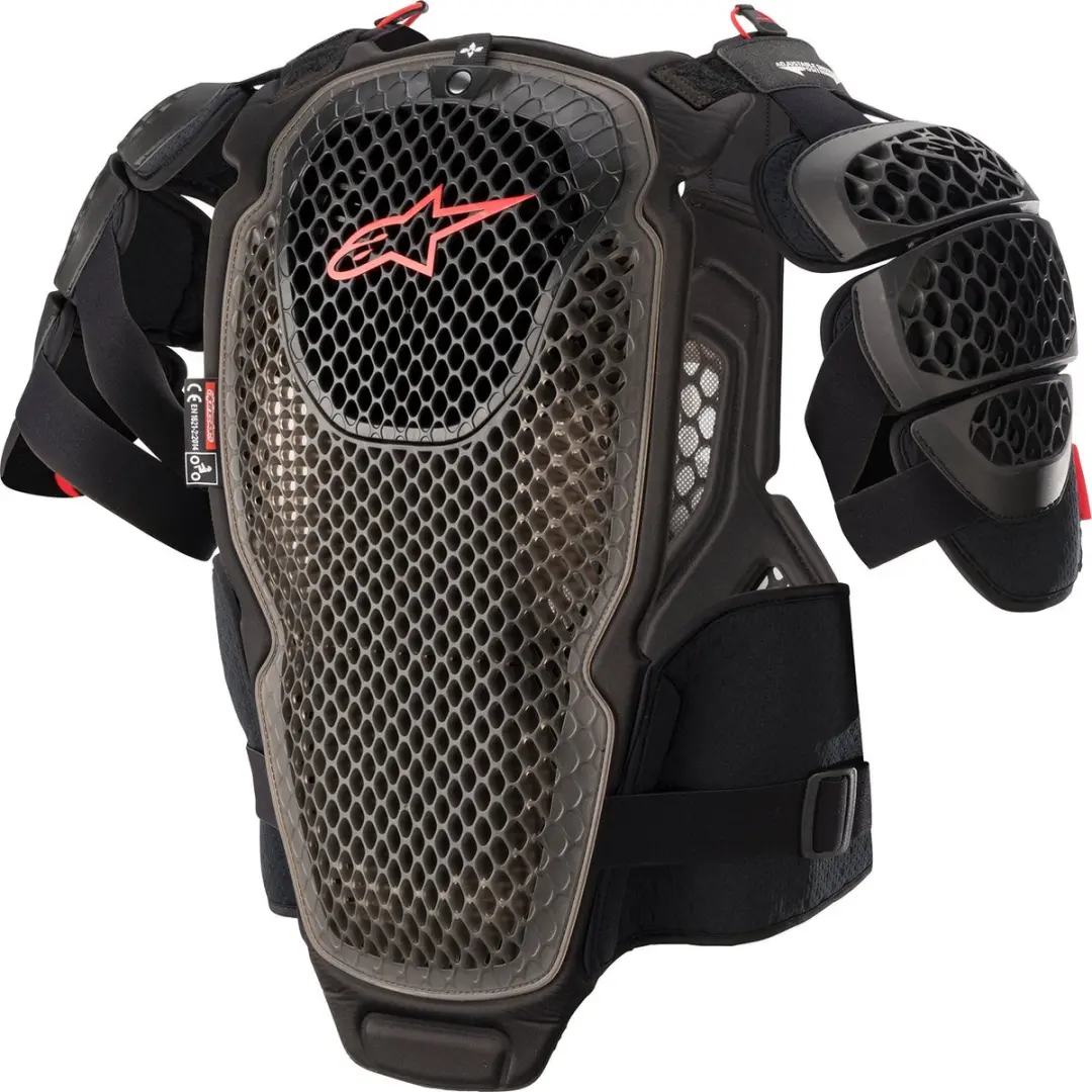 Alpinestars A-6 Borstbeschermer - M/L - Zwart/Antraciet/Rood - afbeelding 6 van 6