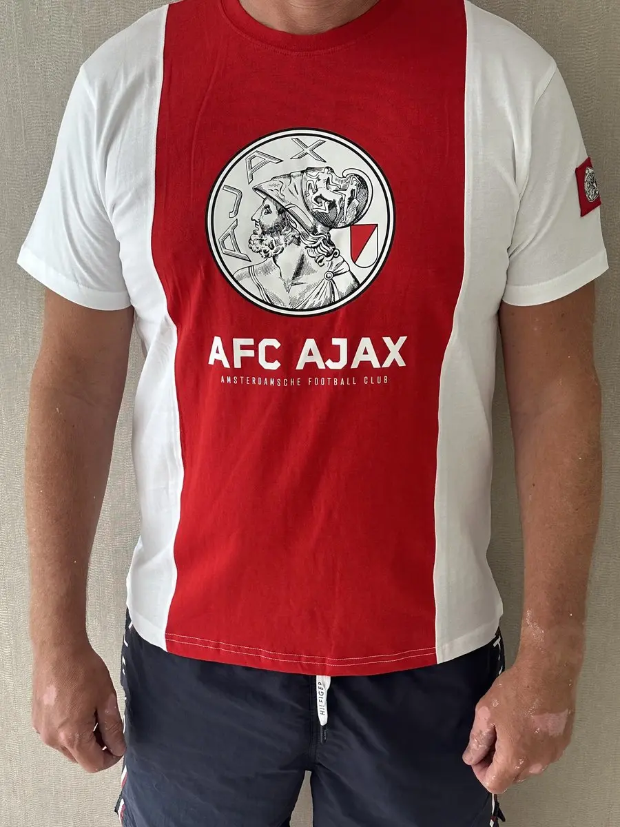 Ajax T-shirt Oud Logo 3XL - 100% Katoen - Rood - afbeelding 6 van 6