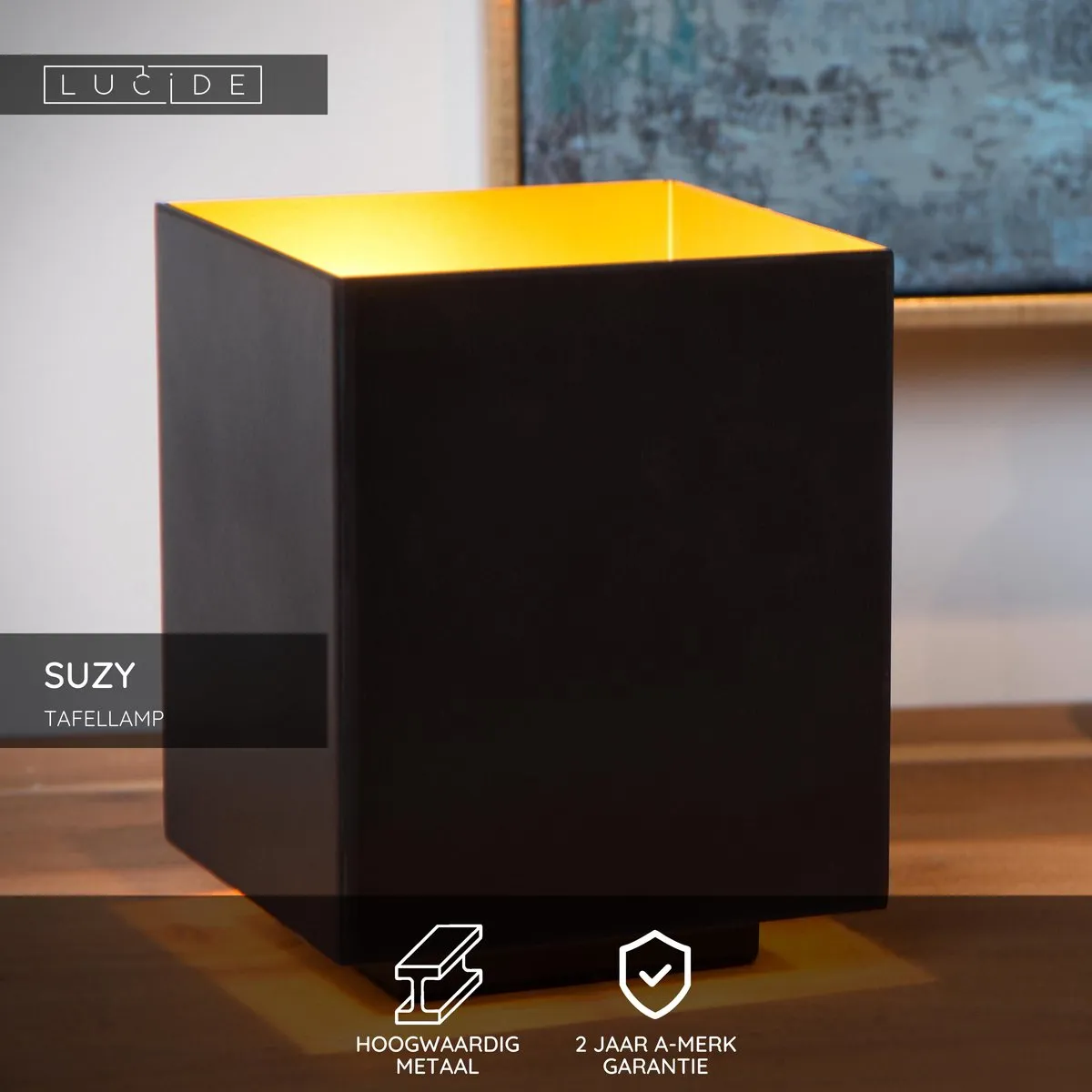 Lucide Suzy Tafellamp E14 - Zwart