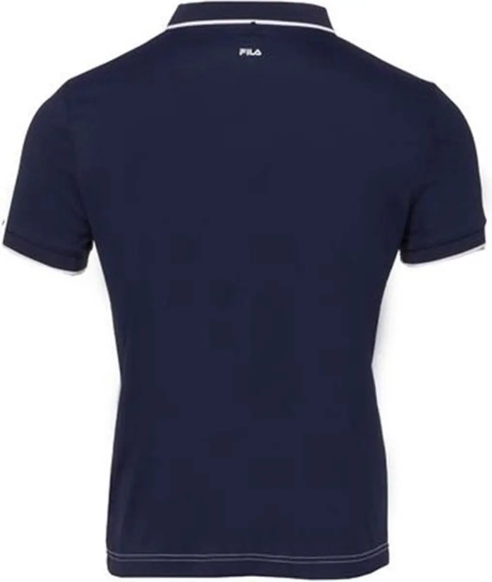 Fila Anton Junior Poloshirt - Wit/Navy - Maat 128
