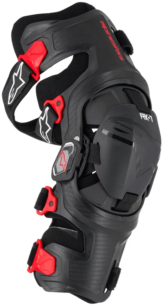 Alpinestars RK-7 Plasma Kniebrace Set - Zwart/Rood
