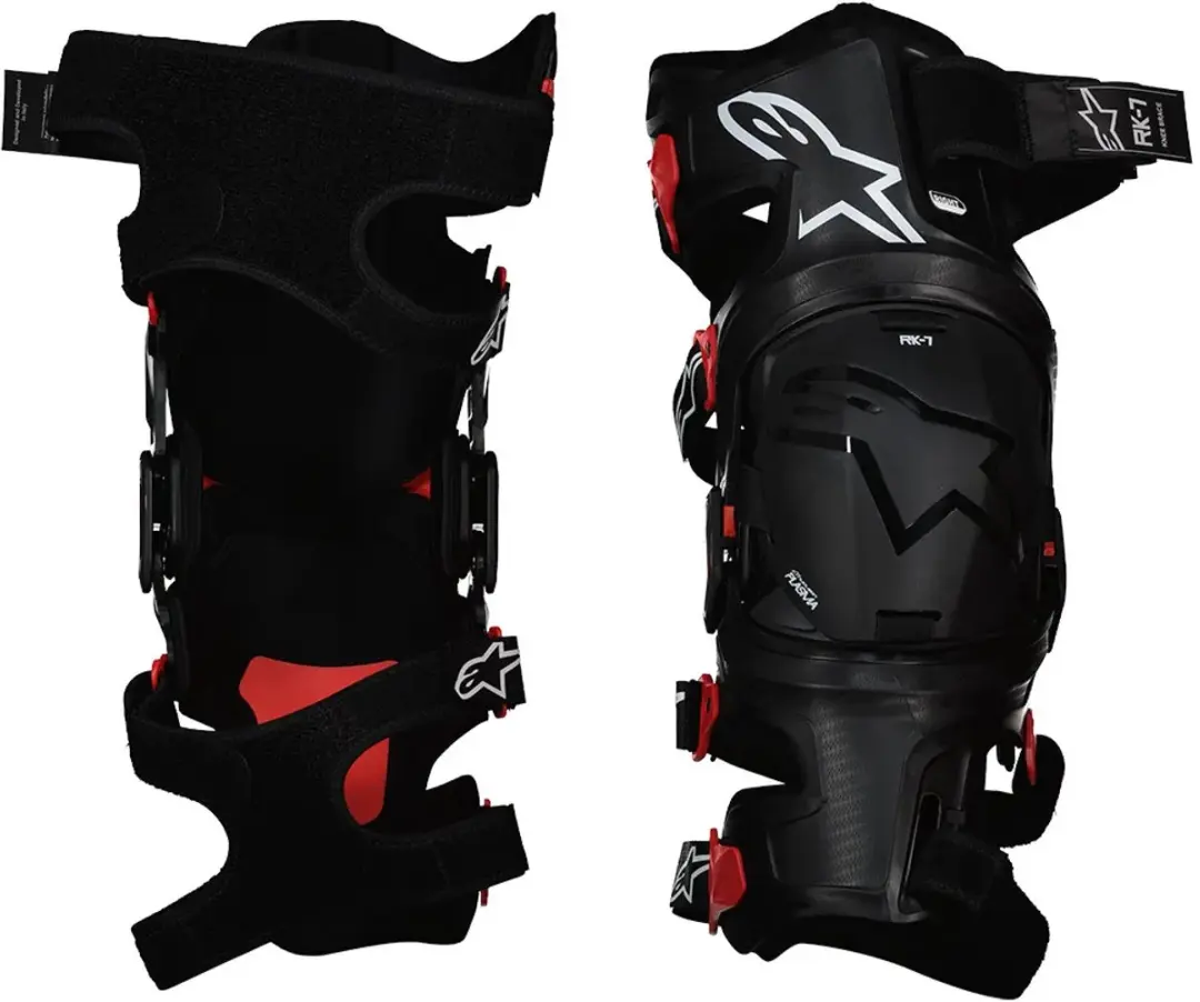 Alpinestars RK-7 Plasma Kniebrace Set - Zwart/Rood