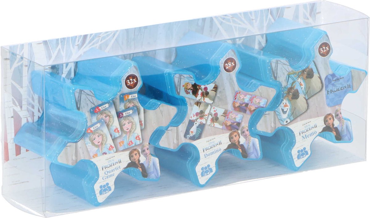 Disney Frozen 2 Spellenset Junior Karton Blauw 3-delig - 5949043763105