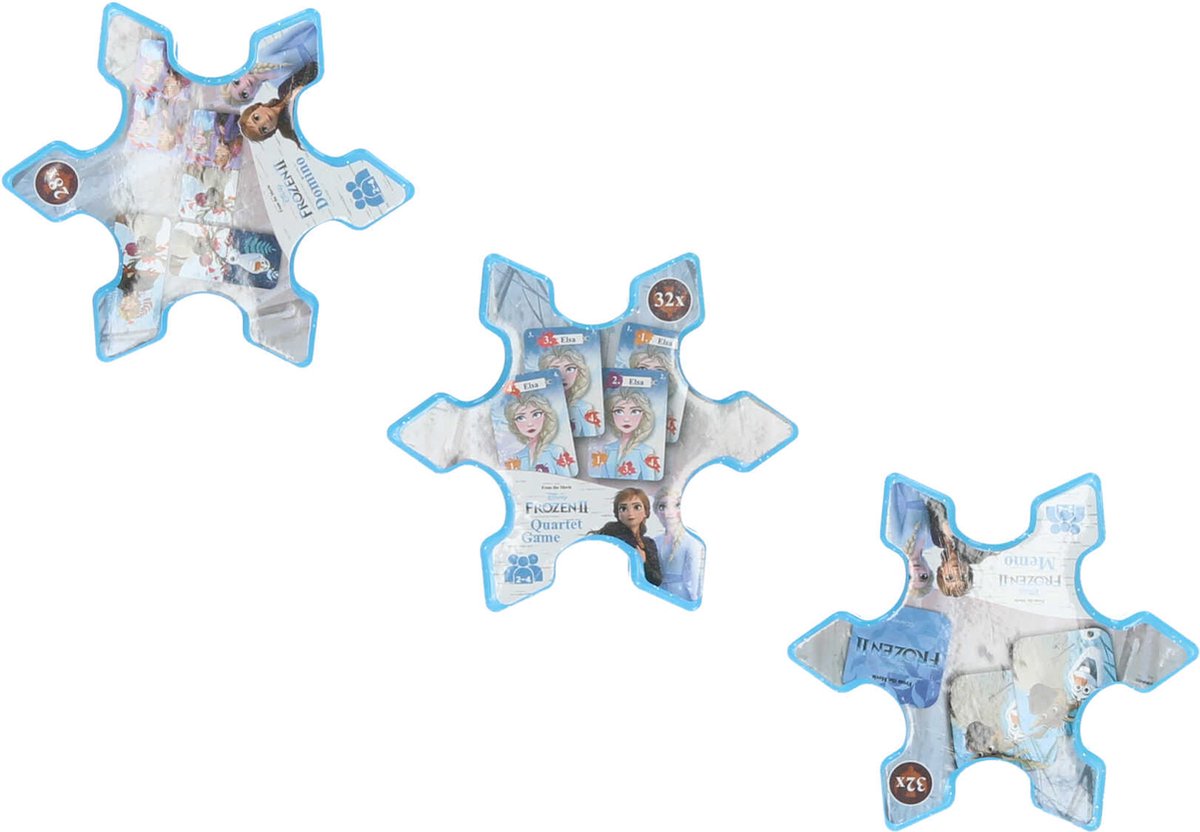 Disney Frozen 2 Spellenset Junior Karton Blauw 3-delig - 5949043763105