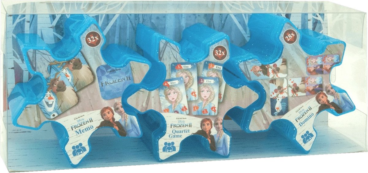 Disney Frozen 2 Spellenset Junior Karton Blauw 3-delig - 5949043763105