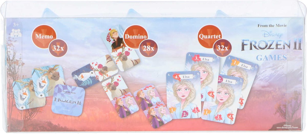 Disney Frozen 2 Spellenset Junior Karton Blauw 3-delig - 5949043763105