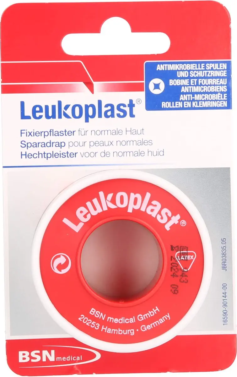 Leukoplast Eurolock Hechtpleister 5m x 2,5cm - Rood