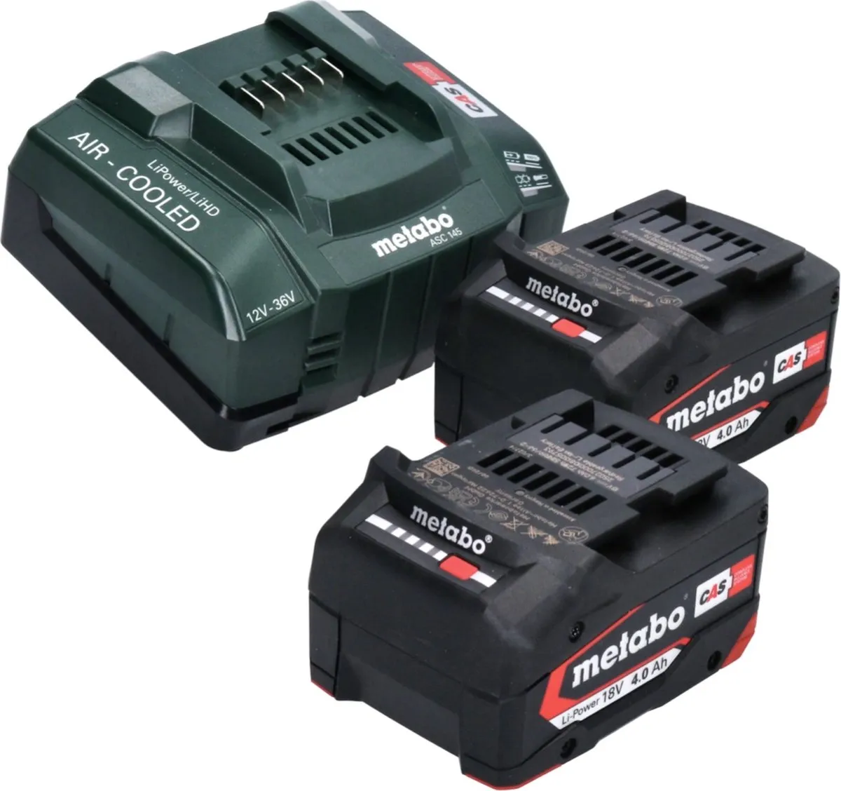 Metabo Li-Power 18V 4.0Ah CAS Accu Set - 2x + ASC 145 Snellader
