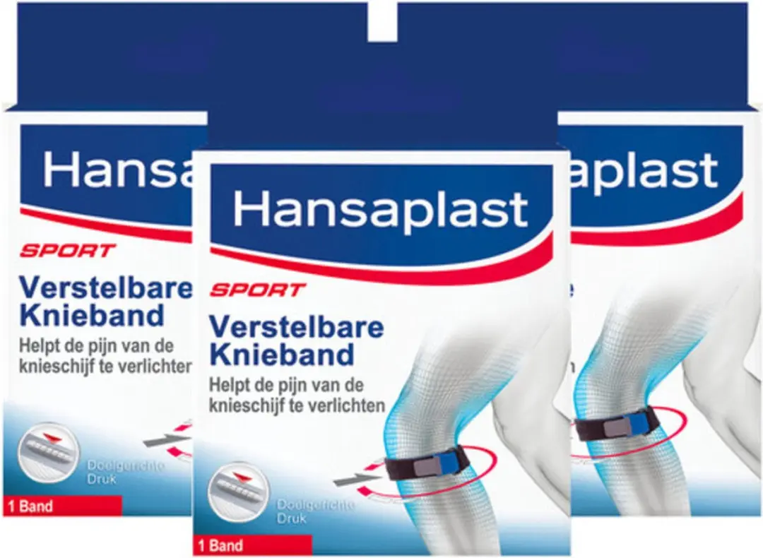 Hansaplast Verstelbare Knieband 156cm - Zwart
