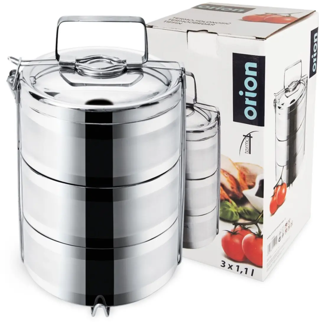 Orion Thermische Menażka 3L - 3x1,1L - Zilver