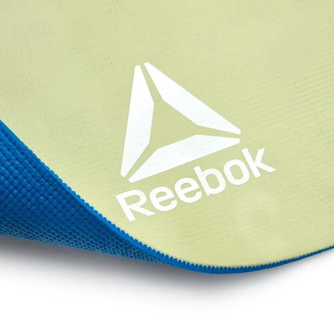 Reebok Dubbelzijdige Yoga Mat 4mm - Blauw/Groen