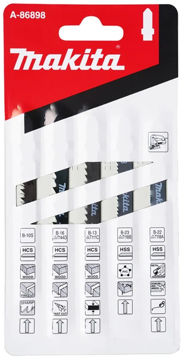 Makita Decoupeerzaagbladen A-86898 - 5 Stuks