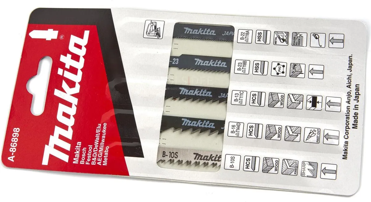 Makita Decoupeerzaagbladen A-86898 - 5 Stuks