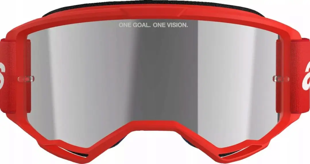 Alpinestars Vision 3 Motorcross Bril - Rood smoke