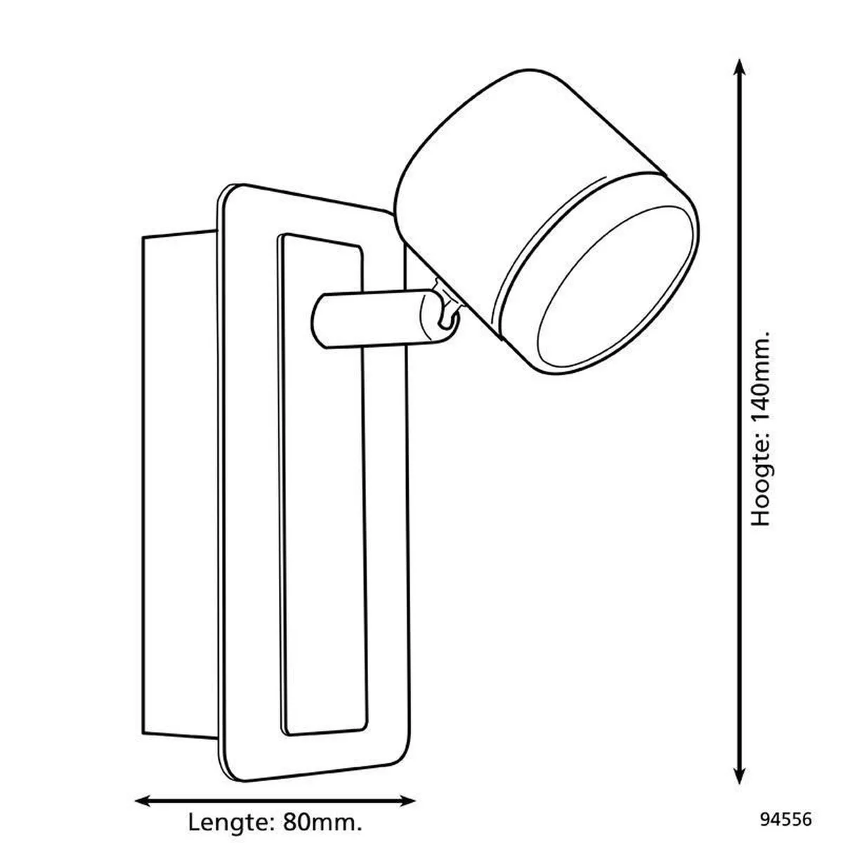 Eglo Pierino 1 Spot LED - Warm wit 3000K - afbeelding 2 van 3