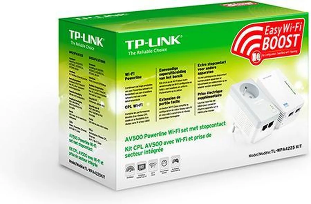 TP-Link TL-WPA4225 KIT Wifi Powerline - 2 Stuks