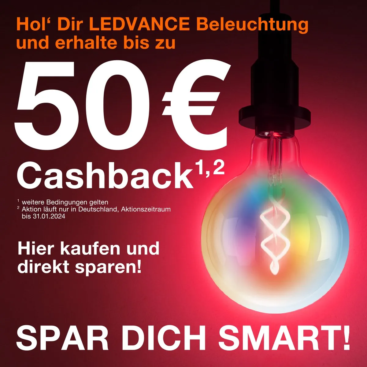 LEDVANCE SMART+ WIFI LEDlamp 4,9W 47lm - 2700K Warm wit
