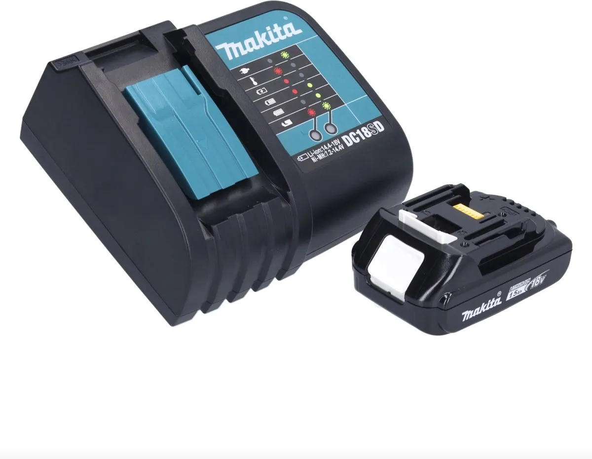 Makita DDF453SY1J Accuboormachine 18V - 42Nm 16 standen - 1x 1,5Ah accu + lader - afbeelding 5 van 5
