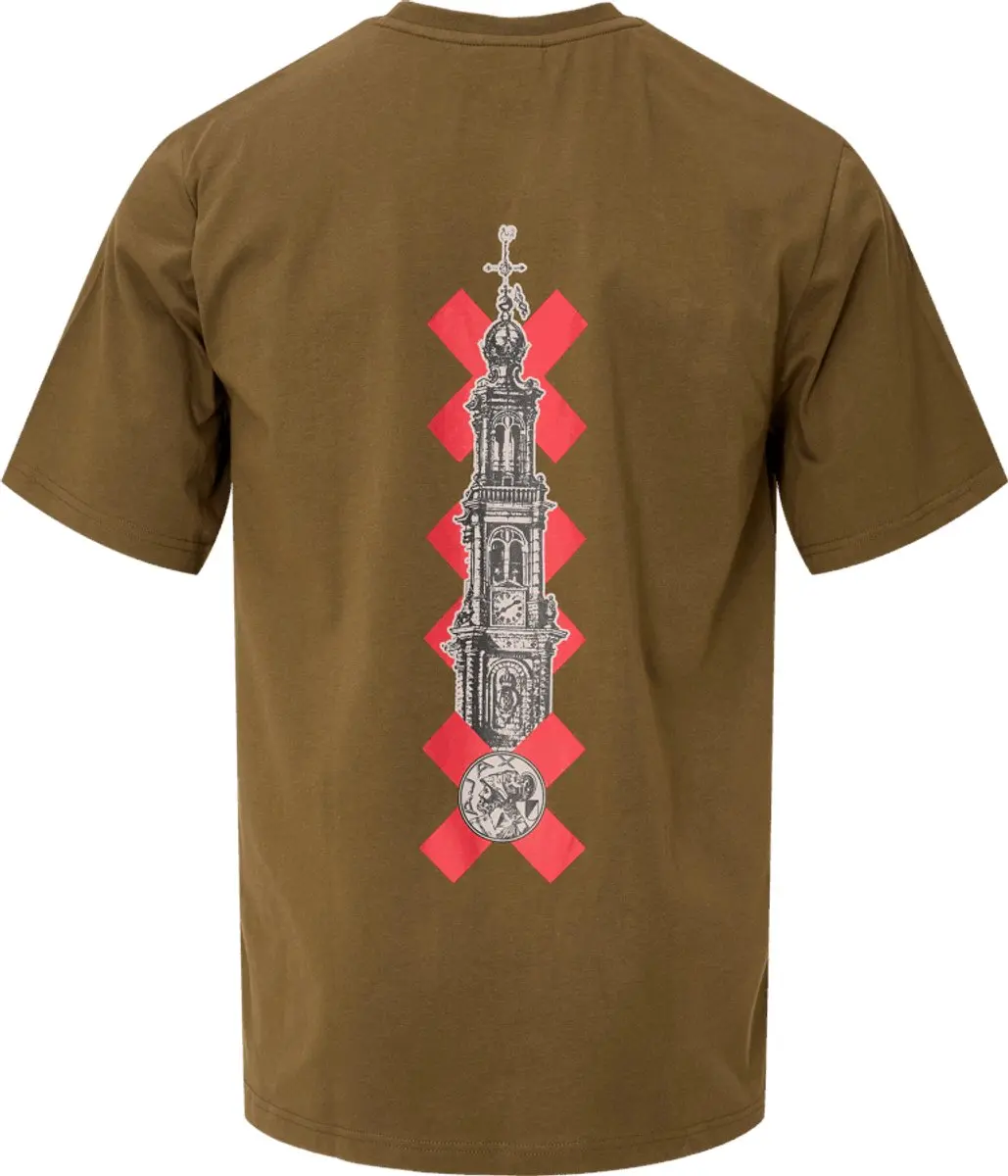 Ajax T-shirt Westertoren - Print - XXL - Bruin