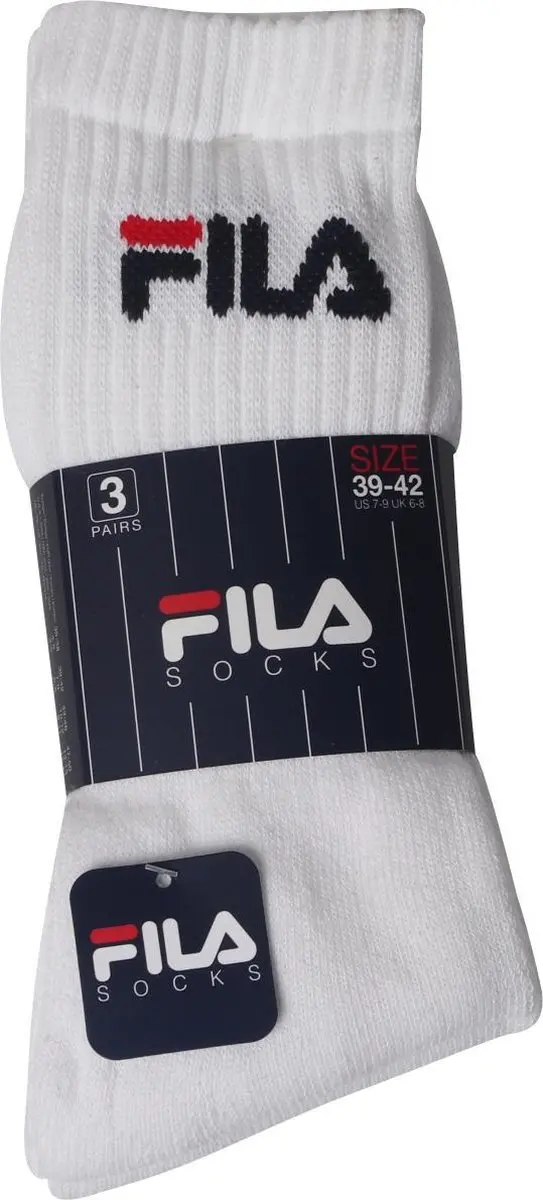 Fila Tennis Sokken 39-42 - 3 Stuks - Wit
