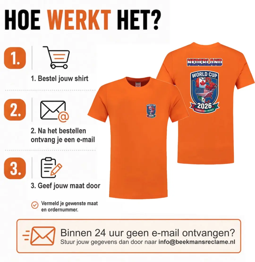 Tricorp Voetbalshirt WK 2026 - Oranje - L