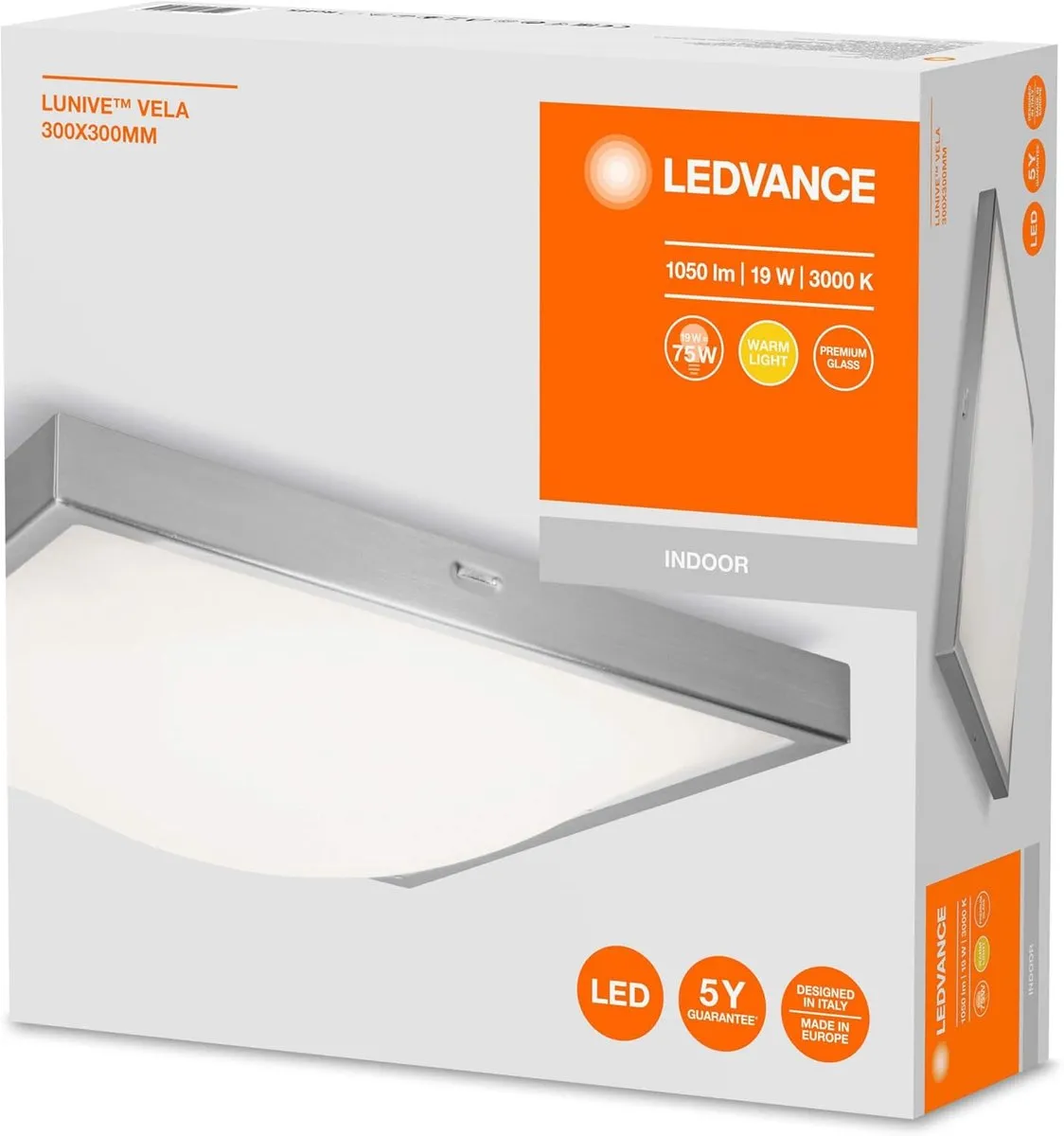 LEDVANCE Lunive Vela Wand/Plafondarmatuur Warm Wit 305x305mm