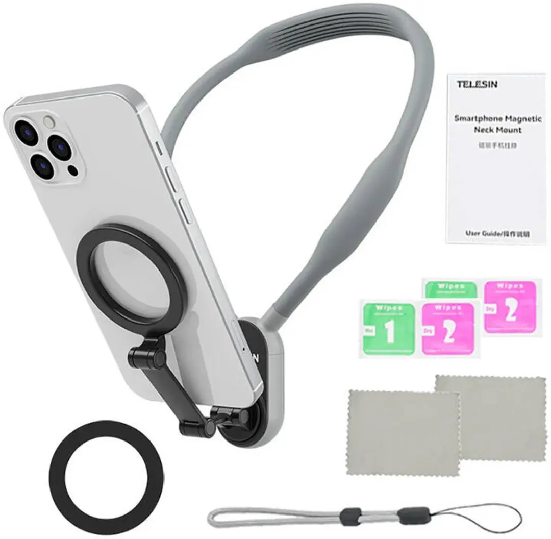 Telesin Magnetische Halshouder iPhone 12/13/14/15/16 - Zwart