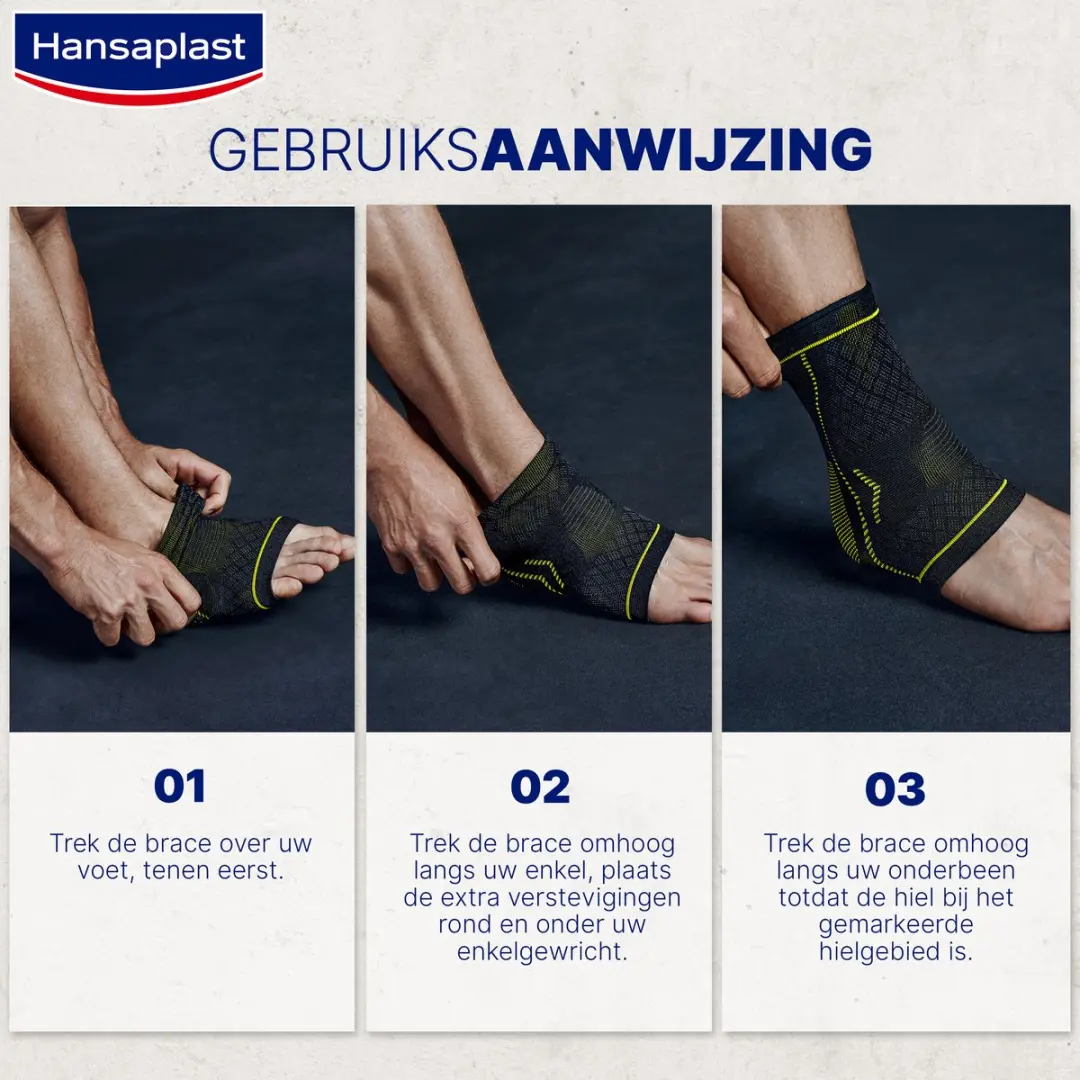 Hansaplast Performance Sport Enkelbrace - One Size - Zwart