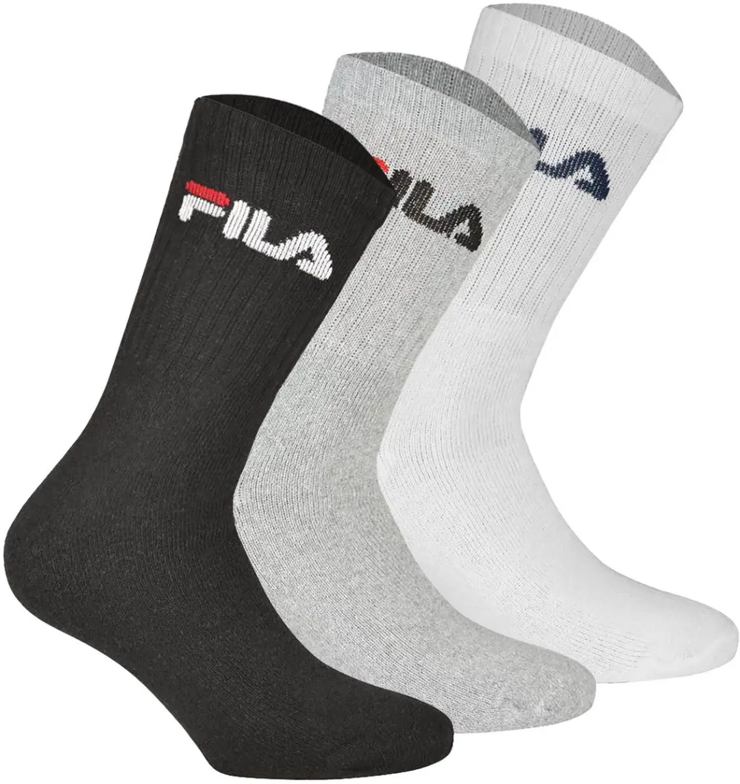 Fila Tennis Sokken 3 Stuks - Grijs/Wit/Zwart