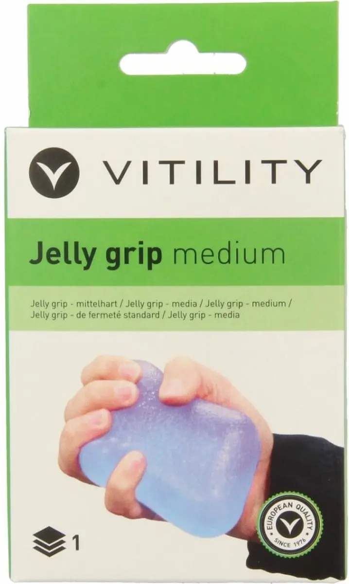 Vitility Jelly Grip Handtrainer - Medium - Blauw - afbeelding 6 van 6