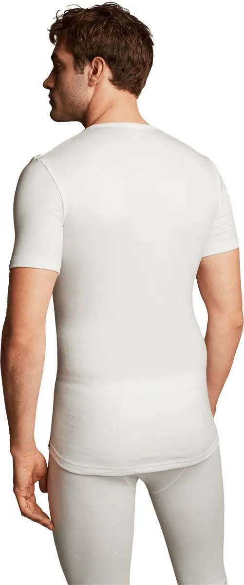 Ten Cate Thermo T-shirt V-hals Snow White Heren XXL - afbeelding 6 van 6
