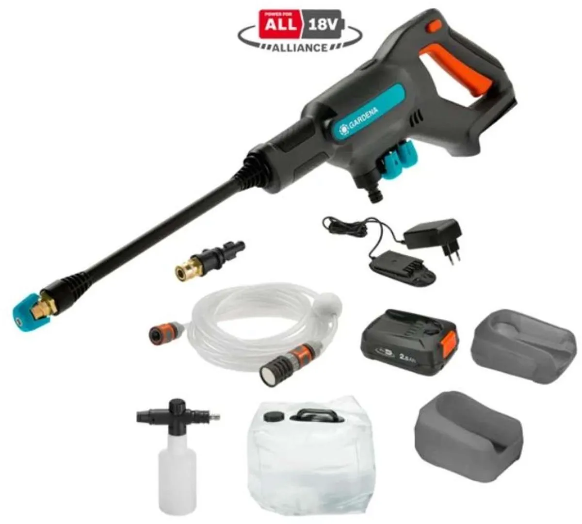 Gardena AquaClean 24/18V P4A Hogedrukreiniger - Premium Set