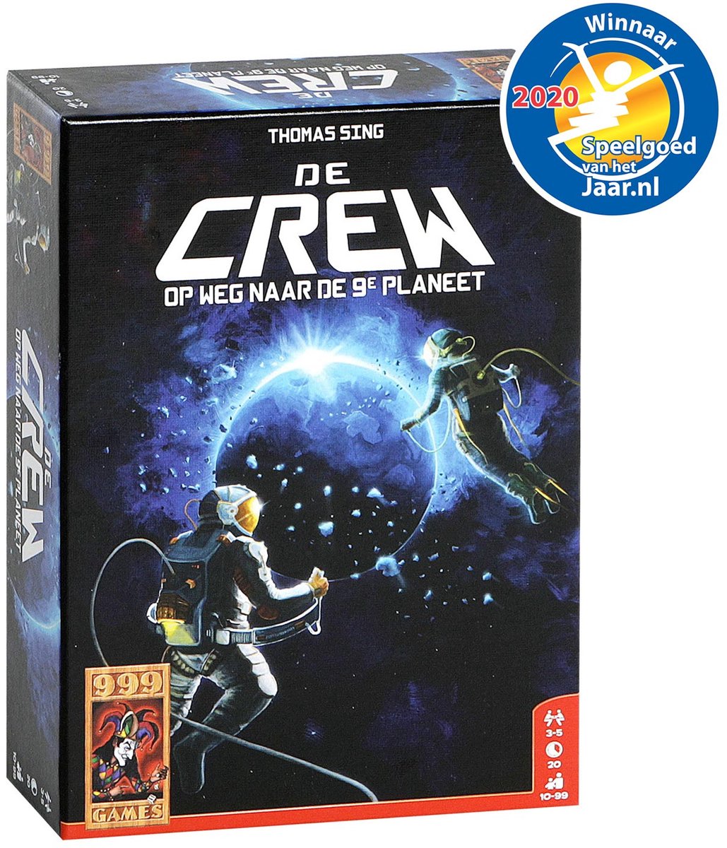 999 Games - De Crew - Kaartspel - Werk samen en win - 50 verschillende missies - Met variant voor 2-spelers - Gezelschapsspel - Klein cadeautje