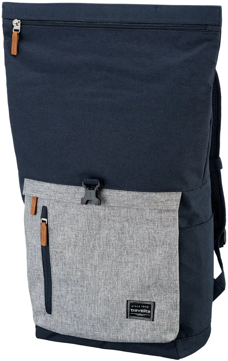 Travelite Basics Rollup Backpack 15,6" - Navy/Grey