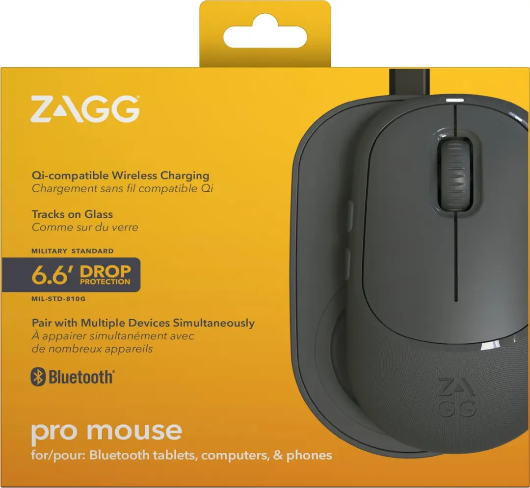 ZAGG Pro Mouse 109910230 - Rechtshandig Bluetooth - 1000 DPI - Grijs - afbeelding 6 van 6