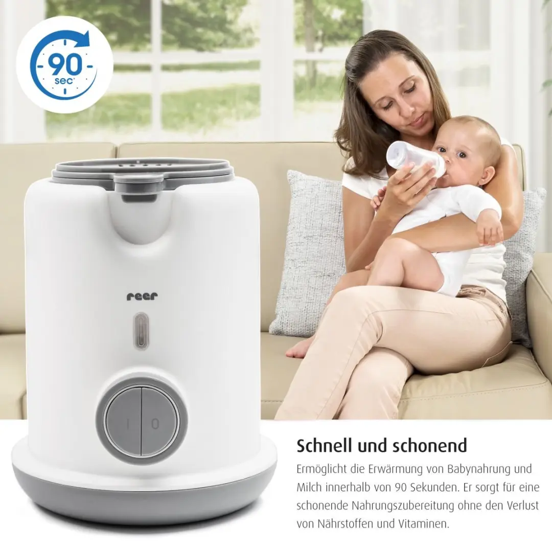 Reer Turbo Food Babyvoedingwarmer - Antraciet/Wit