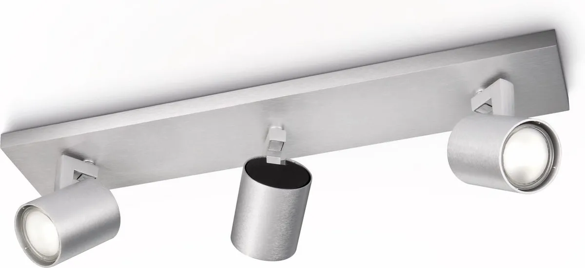 Philips Hue Runner Opbouwspot Aluminium - 3x GU10 Warmwit 4,2W