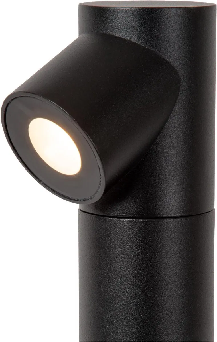 Lucide Ibamba Sokkellamp LED 12W - 2x6W 3000K - IP65 - Zwart