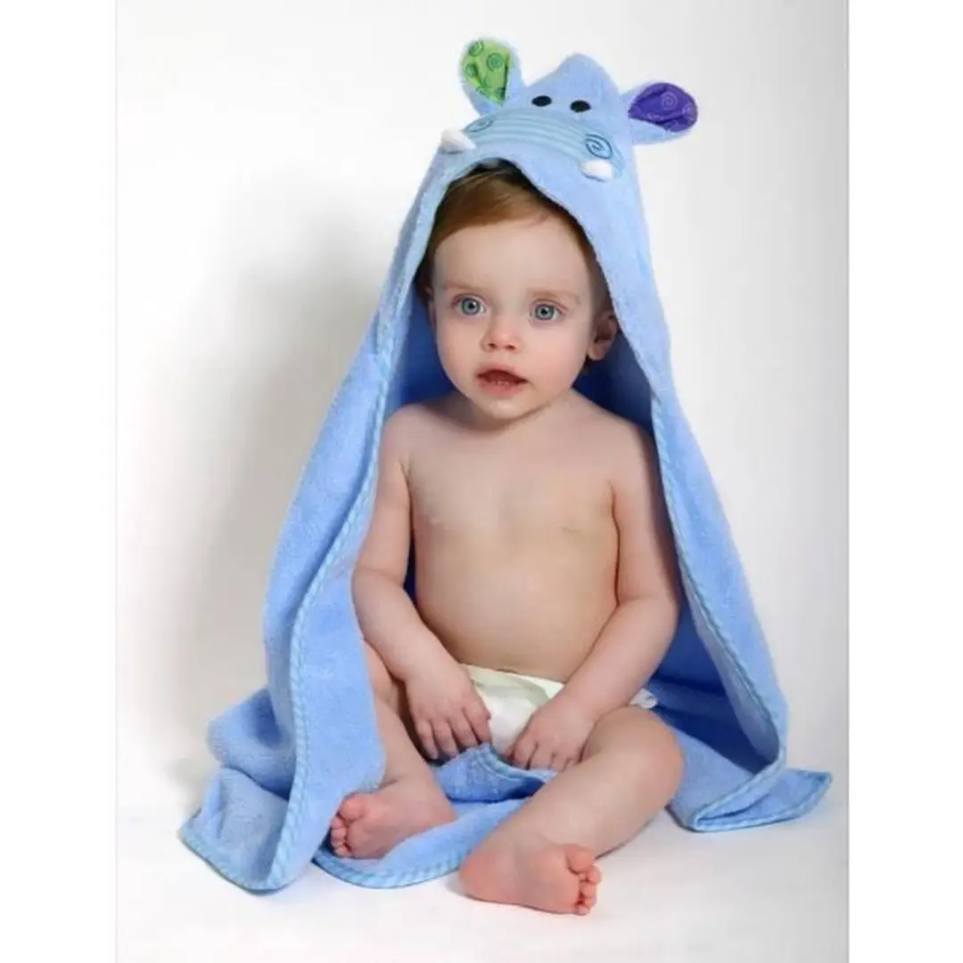 Zoocchini Badcape Henry the Hippo - Lichtblauw