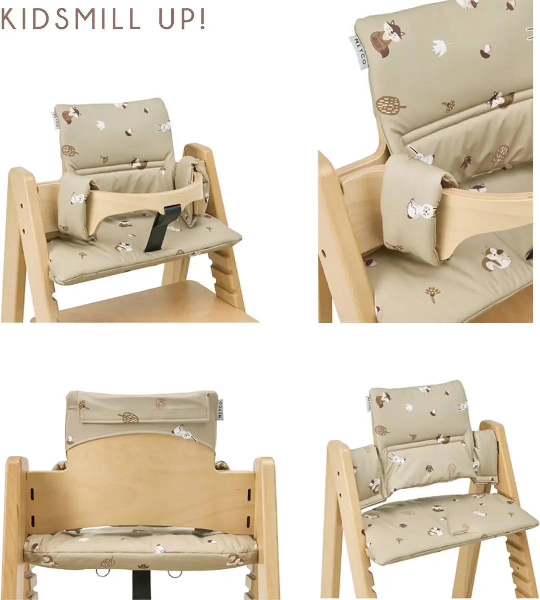 Meyco Baby Forest Animals Stoelverkleiner Meegroei - Sand