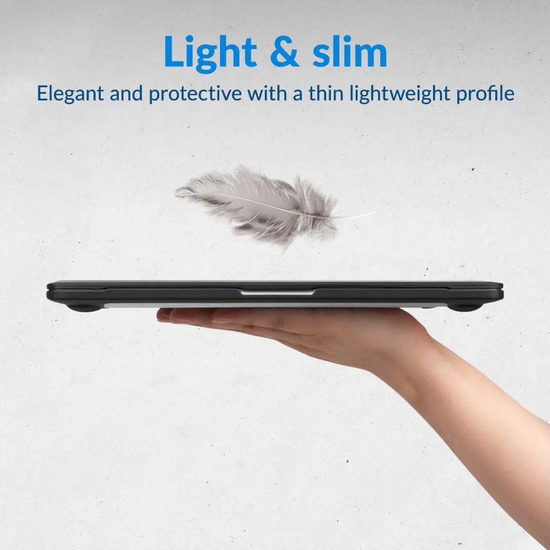 Mobilize Laptophoes MacBook Air 13" (2018-2020) - A1932/A2179/A2337 - Transparant/Zwart