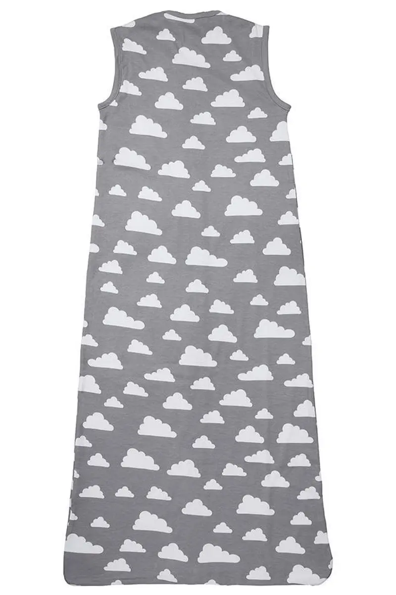 Meyco Zomerslaapzak Little Clouds 90cm - Grijs