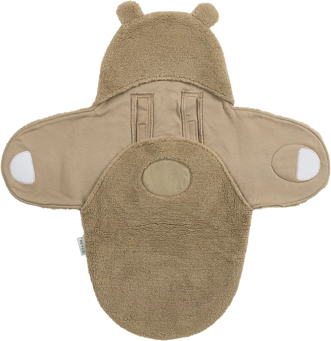 Meyco Baby Bear Wikkeldeken Warm Brown 100x100cm