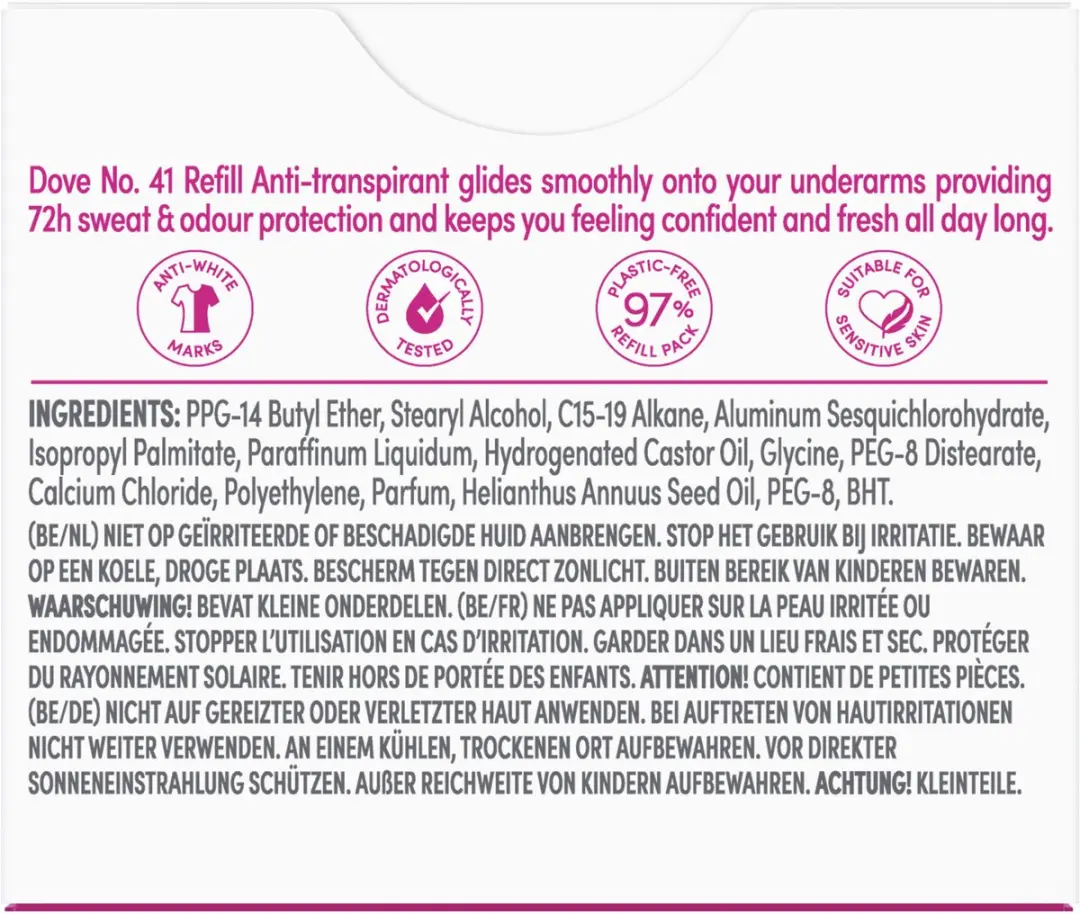 Dove Anti-Transpirant Navulling No. 41 Peony & Pineapple - 280ml - afbeelding 6 van 6