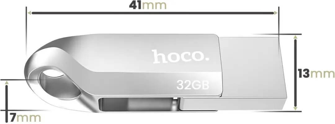 Hoco UD8 2-in-1 USB Stick 32GB - Zilver