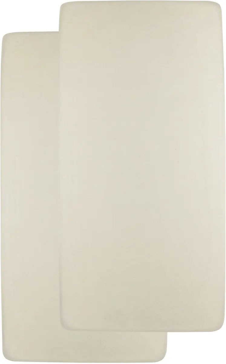 Meyco Baby Uni Hoeslaken Juniorbed - 2 Stuks 70x140/150cm Soft Sand