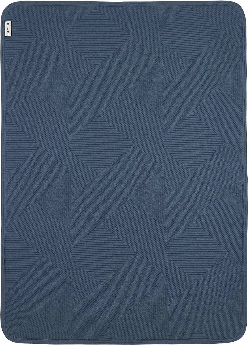 Meyco Baby Jacquard Deken Indigo 100x150cm 1.0 TOG