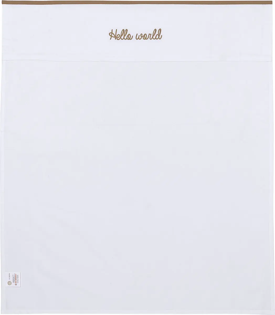 Meyco Baby Hello World Ledikantlaken Taupe 100x150cm - 0.3 TOG