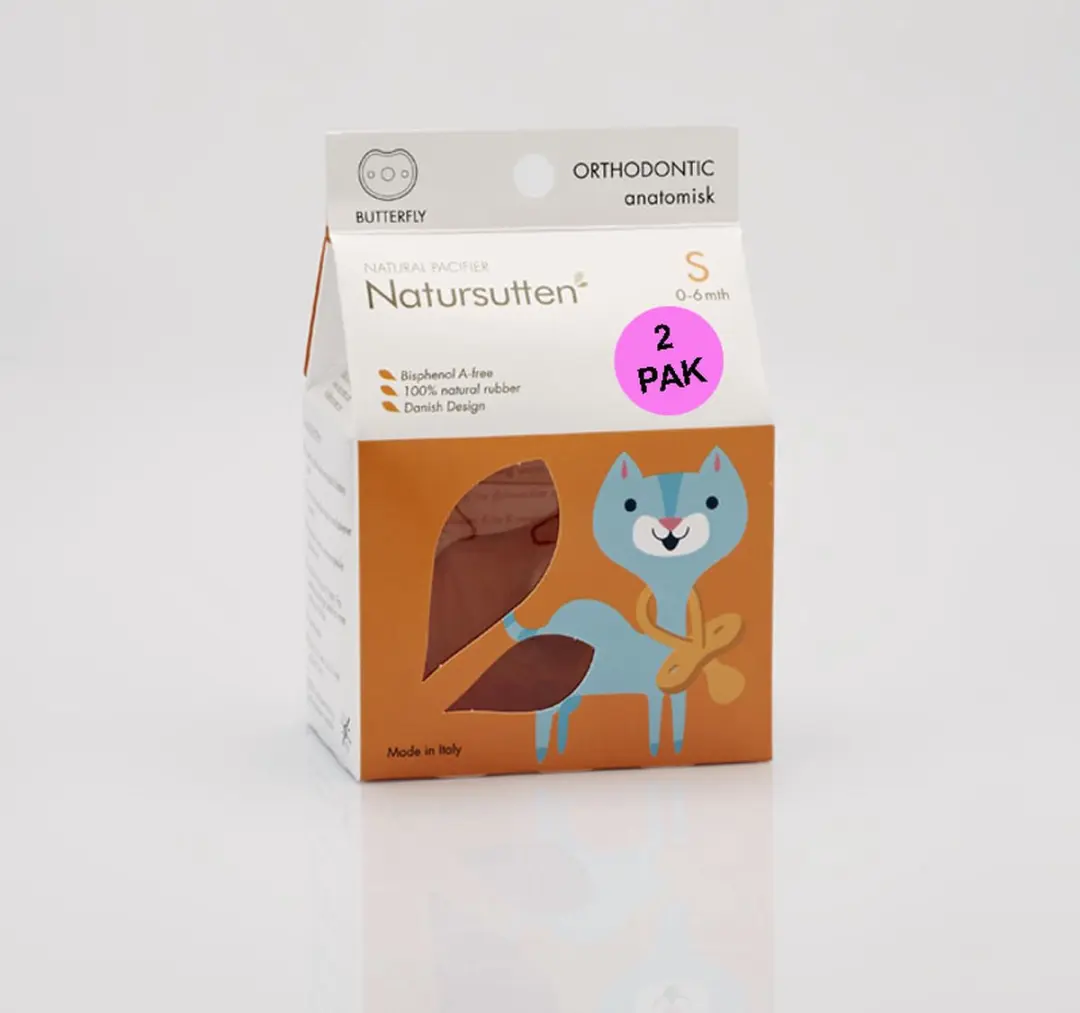 Natursutten Rubberen Fopspeen Vlinder Schild Anatomisch - 0-6 Maanden - 2 Stuks - afbeelding 6 van 6