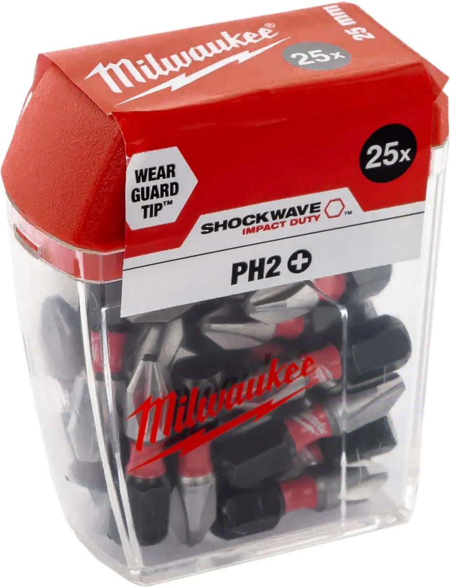 Milwaukee Shockwave Gen II PH2 Bit 1/4" - 1 Stuk - afbeelding 3 van 6